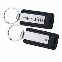 Thumbnail for BAe 146-300 - Leather Key Chain - Faux Leather - Heritage - Black