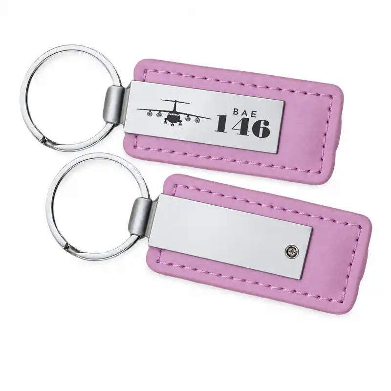 BAe 146-300 - Leather Key Chain - Faux Leather - Heritage - Pink