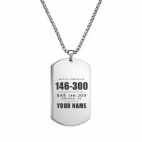Thumbnail for BAe 146-300 - Necklace - Tag + Name - Silver