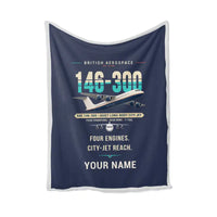 Thumbnail for BAe 146-300 - Original + Name - Blanket - Navy Blue