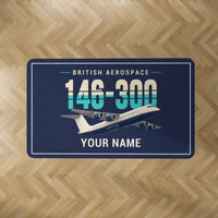 Thumbnail for BAe 146-300 - Original + Name - Rectangle Carpet - Dark Blue