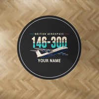 Thumbnail for BAe 146-300 - Original + Name - Round Carpet - Black
