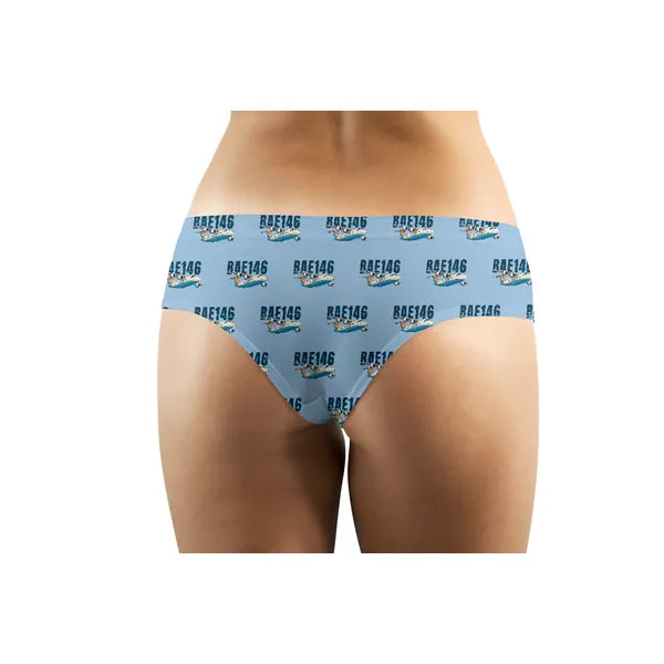 BAe 146-300 - Women Panties - Cartoon Pattern - Light Blue - Back