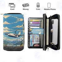 Thumbnail for BAe 146-300 Leather Wallets - Zip Long Wallet - 3D + Name