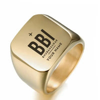 Thumbnail for Biju Patnaik International Airport (BBI) Rings - Ring - Golden + Name