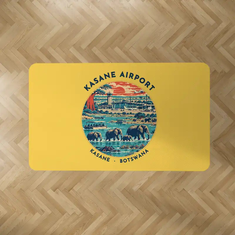 Kasane International Airport (BBK) Carpets - Carpet Rectangle - Badge - Yellow V2