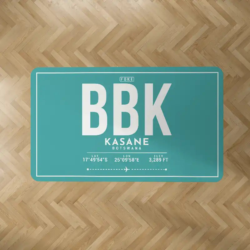 Kasane International Airport (BBK) Carpets - Carpet Rectangle - ID Tag - Turquoise V2