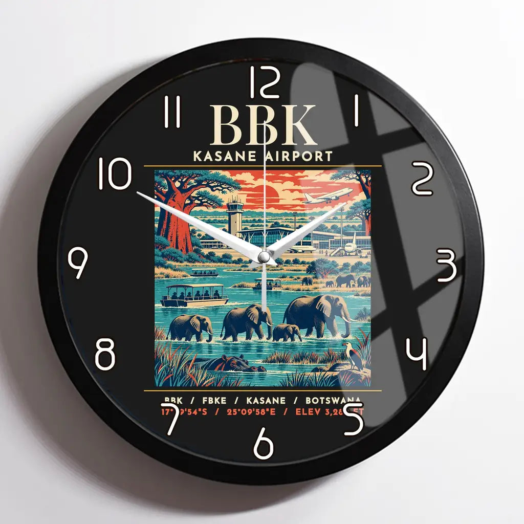 BBK - Poster - Wall Clock Framed - Black