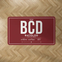 Thumbnail for Bacolod-Silay International Airport (BCD) Carpets - Carpet Rectangle - ID Tag - Dark Red V2