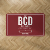 Thumbnail for Bacolod-Silay International Airport (BCD) Carpets - Carpet Rectangle - ID Tag + Name - Dark Red V2