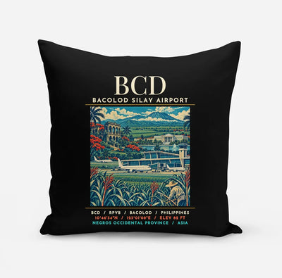 BCD - Poster - Pillow - Black