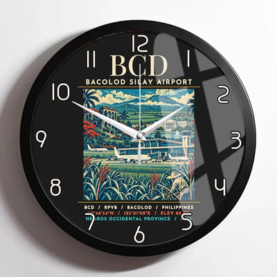 BCD - Poster - Wall Clock Framed - Black