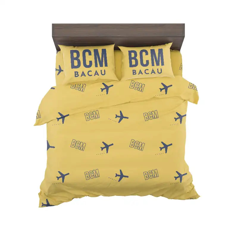 Bacău International Airport (BCM) Bedding Sets & Blankets - Bedding Set - Pattern - Yellow