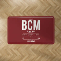 Thumbnail for Bacău International Airport (BCM) Carpets - Carpet Rectangle - ID Tag + Name - Dark Red V2