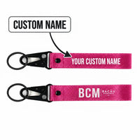 Thumbnail for Bacău International Airport (BCM) Hawk-Shaped Key Chains - Hawk Key Chain - Tag - Pink + NAME
