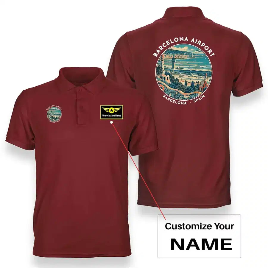 BCN - Badge - Double-Side Polo - Red + Name