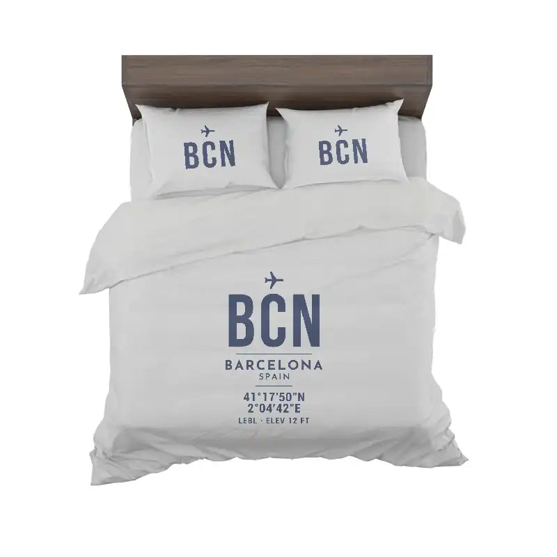 Josep Tarradellas Barcelona-El Prat Airport (BCN) Bedding Sets & Blankets - Bedding Set - ID Tag - Light Gray