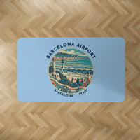 Thumbnail for Josep Tarradellas Barcelona-El Prat Airport (BCN) Carpets - Carpet Rectangle - Badge - Light Blue V2
