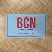 Thumbnail for Josep Tarradellas Barcelona-El Prat Airport (BCN) Carpets - Carpet Rectangle - ID Tag - Light Blue V2