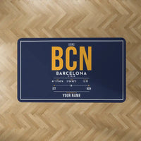 Thumbnail for Josep Tarradellas Barcelona-El Prat Airport (BCN) Carpets - Carpet Rectangle - ID Tag + Name - Dark Blue V2