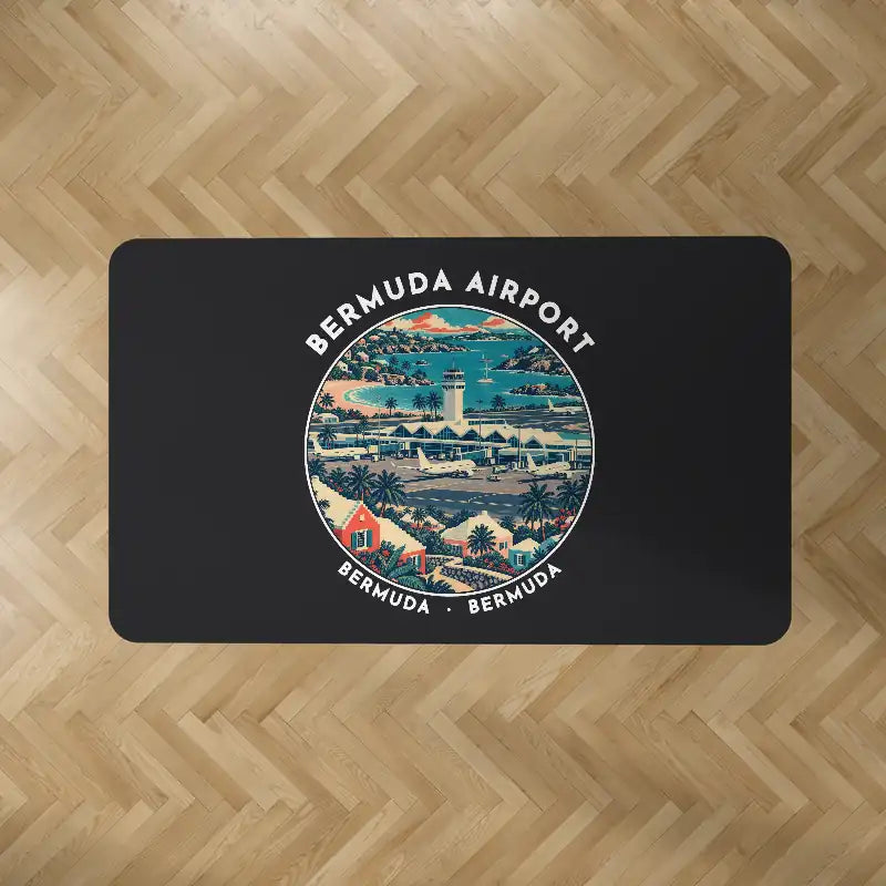 Bermuda L.F. Wade International Airport (BDA) Carpets - Carpet Rectangle - Badge - Black V2