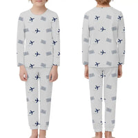 Thumbnail for Bermuda L.F. Wade International Airport (BDA) Pajamas - Children Pajamas - Light Gray
