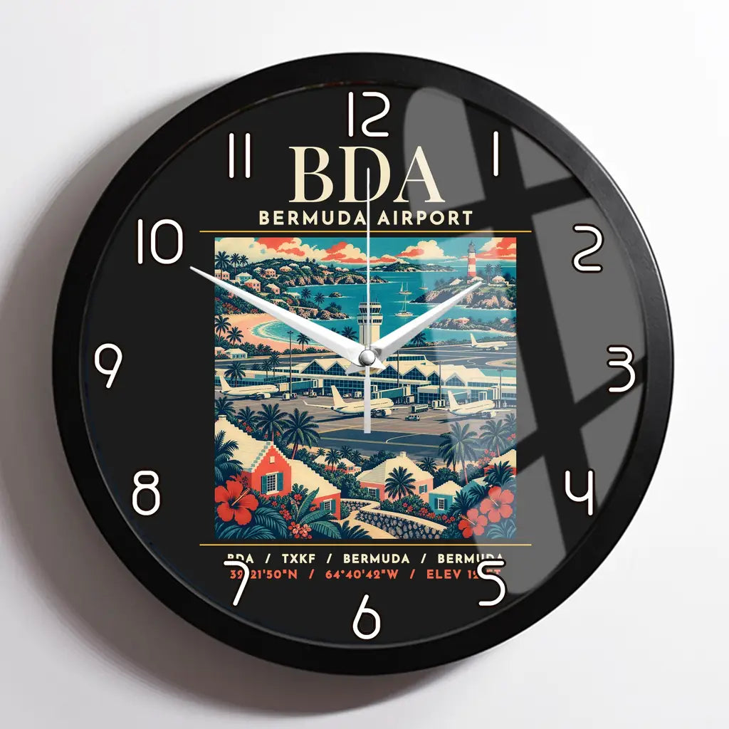 BDA - Poster - Wall Clock Framed - Black
