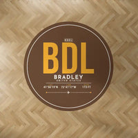 Thumbnail for Bradley International Airport (BDL) Carpets - Carpet Round - ID Tag - Brown V2