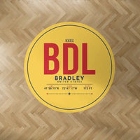 Thumbnail for Bradley International Airport (BDL) Carpets - Carpet Round - ID Tag - Yellow V2