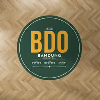 Thumbnail for Husein Sastranegara International Airport (BDO) Carpets - Carpet Round - ID Tag - Dark Green V2