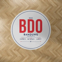Thumbnail for Husein Sastranegara International Airport (BDO) Carpets - Carpet Round - ID Tag - Light Gray V2