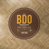 Thumbnail for Husein Sastranegara International Airport (BDO) Carpets - Carpet Round - ID Tag + Name - Brown V2
