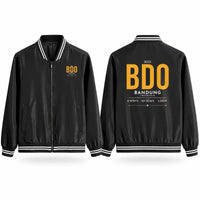 Thumbnail for Husein Sastranegara International Airport (BDO) Stylish Jackets - Baseball Collar - Tag - Black