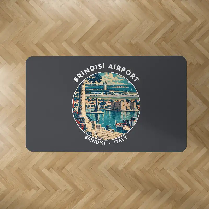 Brindisi Airport (BDS) Carpets - Carpet Rectangle - Badge - Dark Gray V2