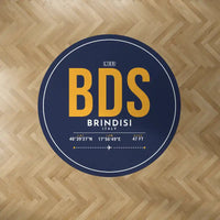 Thumbnail for Brindisi Airport (BDS) Carpets - Carpet Round - ID Tag - Dark Blue V2