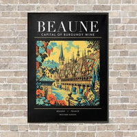 Thumbnail for BEAUNE - Poster - Canvas Framed - Black