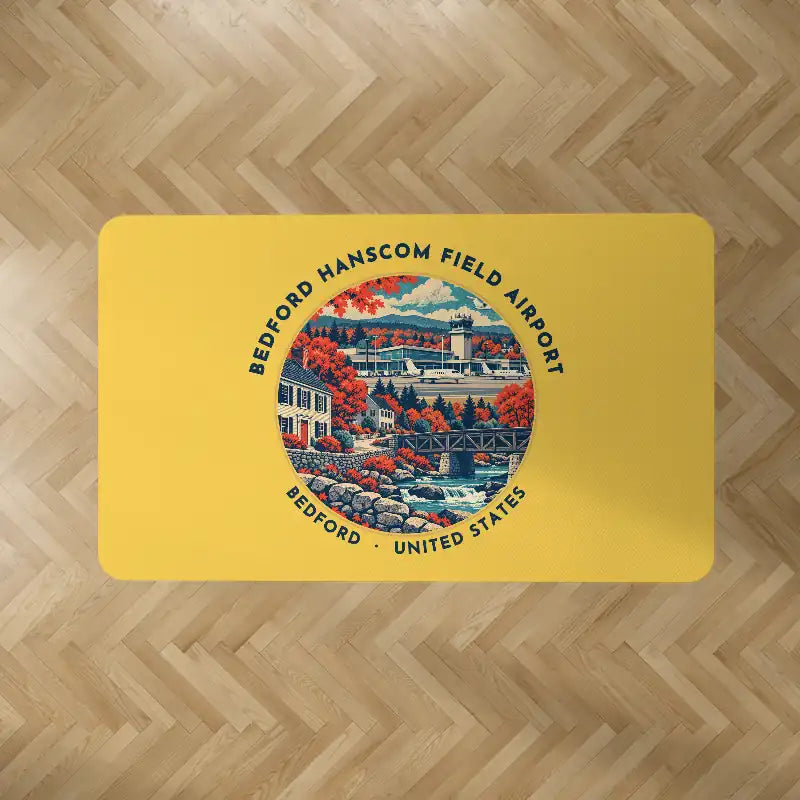 Bedford Hanscom Field Airport (BED) Carpets - Carpet Rectangle - Badge - Yellow V2