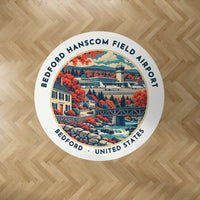 Thumbnail for Bedford Hanscom Field Airport (BED) Carpets - Carpet Round - Badge - White V2