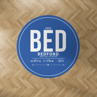 Thumbnail for Bedford Hanscom Field Airport (BED) Carpets - Carpet Round - ID Tag - Blue V2