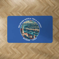 Thumbnail for Belgrade Nikola Tesla Airport (BEG) Carpets - Carpet Rectangle - Badge - Blue V2