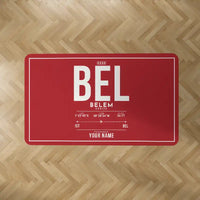 Thumbnail for Belem Val de Cans - Julio Cezar Ribeiro International Airport (BEL) Carpets - Carpet Rectangle - ID Tag + Name - Red V2