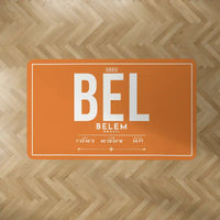 Thumbnail for Belem Val de Cans - Julio Cezar Ribeiro International Airport (BEL) Carpets - Carpet Rectangle - ID Tag - Orange V2