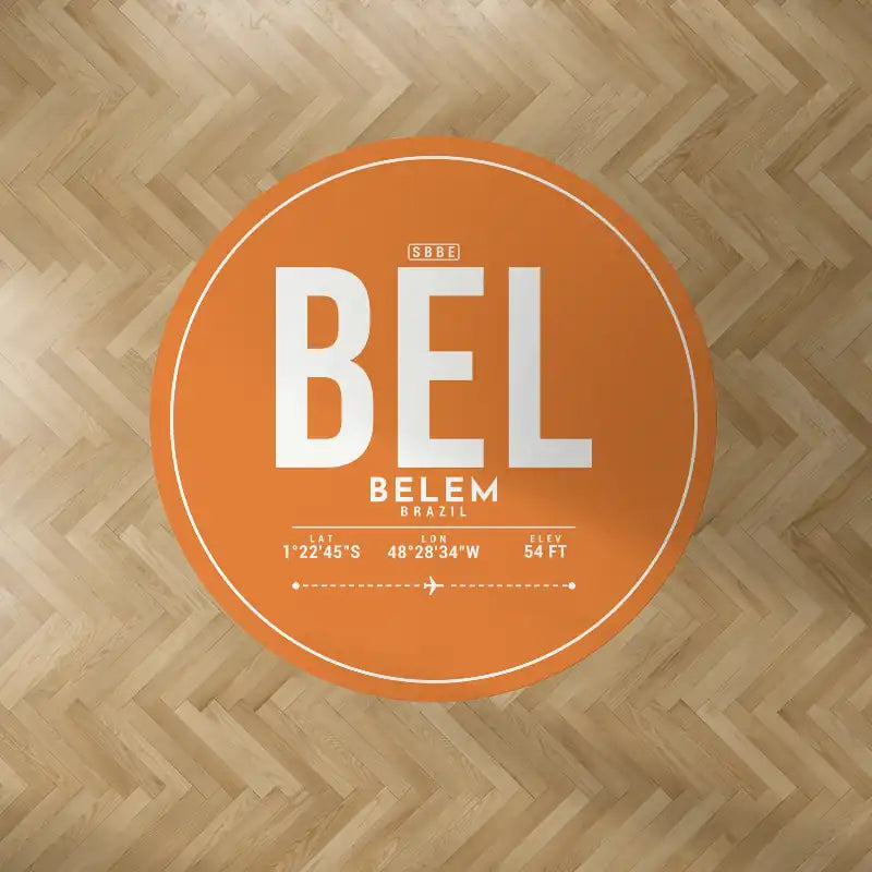 Belem Val de Cans - Julio Cezar Ribeiro International Airport (BEL) Carpets - Carpet Round - ID Tag - Orange V2