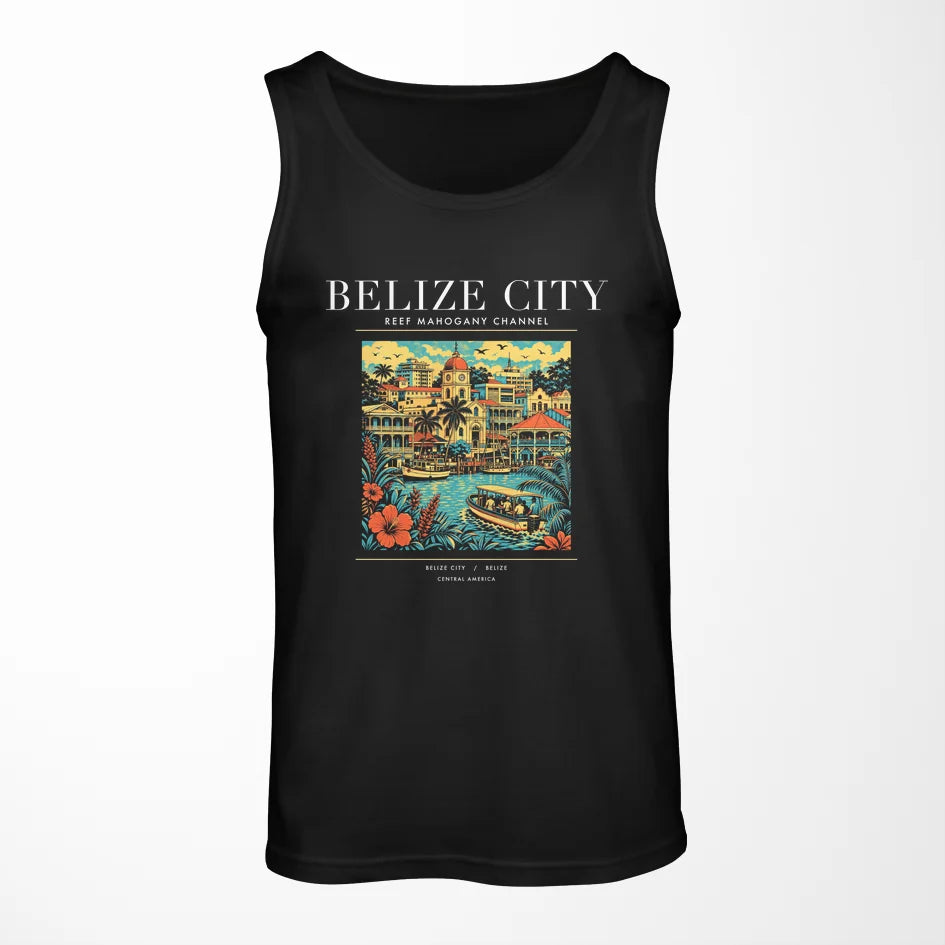 BELIZE CITY - Poster - Tank Top - Black