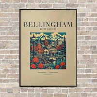 Thumbnail for BELLINGHAM - Poster - Canvas Framed - Beige