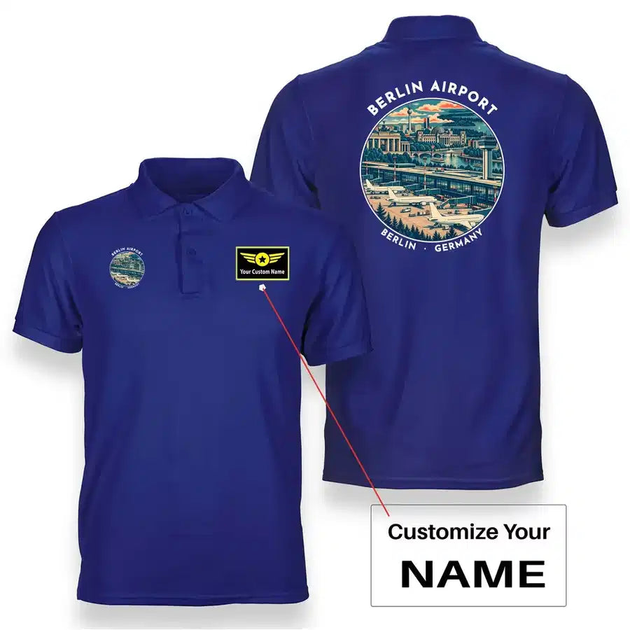 BER - Badge - Double-Side Polo - Blue + Name