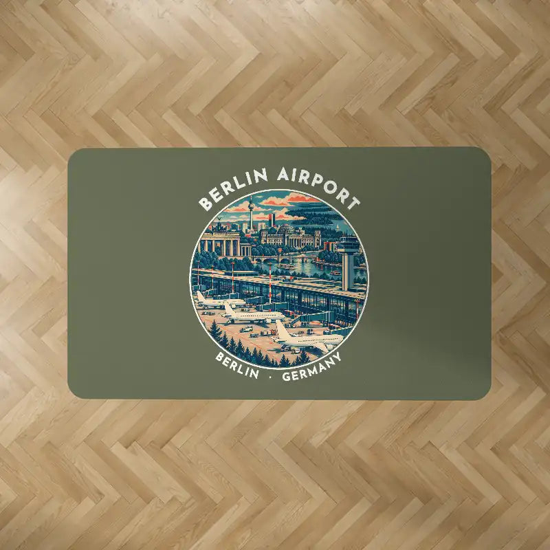 Berlin Brandenburg Airport Willy Brandt (BER) Carpets - Carpet Rectangle - Badge - Green Army V2