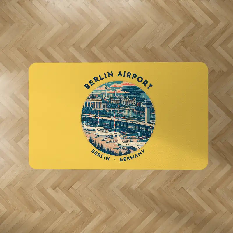 Berlin Brandenburg Airport Willy Brandt (BER) Carpets - Carpet Rectangle - Badge - Yellow V2