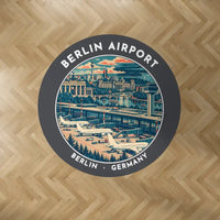 Thumbnail for Berlin Brandenburg Airport Willy Brandt (BER) Carpets - Carpet Round - Badge - Dark Gray V2