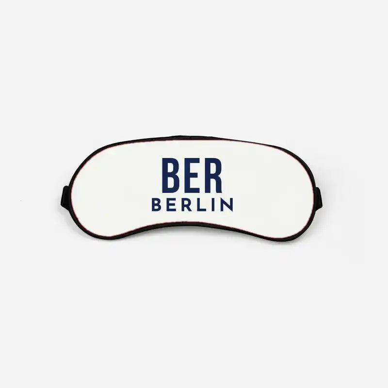 Berlin Brandenburg Airport Willy Brandt (BER) Sleep Masks - Sleep Mask - Code - White